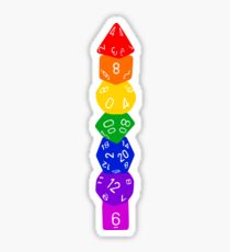 Dice tower-Rainbow Sticker
