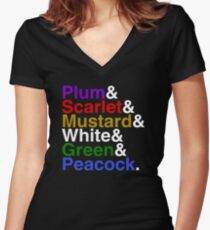 1 + 2 + 2 + 1 Women's Fitted V-Neck T-Shirt