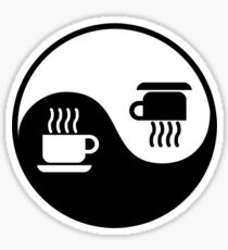 Ying and Yang of Coffee Sticker