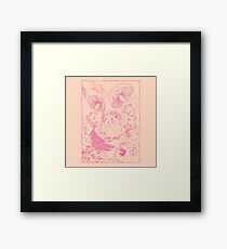 Hamster In Wonderland Pink Version Framed Print