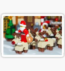 Santa with the reindeers Sticker