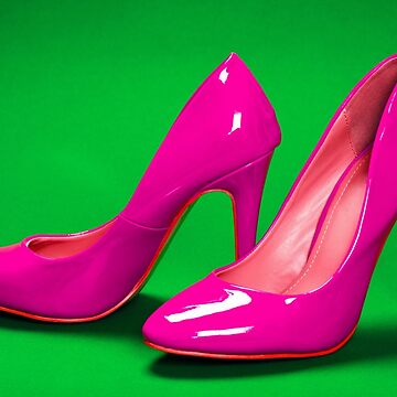Neon Pink Gloss Open Back Designer High Heels | Tajna Shoes – Tajna Club