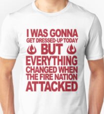 Blame the Fire Nation- red Unisex T-Shirt
