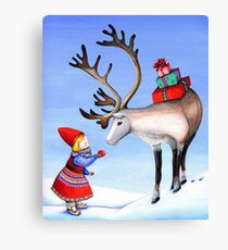 Reindeer Girl Canvas Print