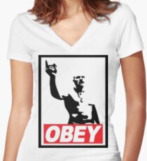 Techno Viking Women's Fitted V-Neck T-Shirt