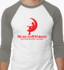 ScreamWorks (Red) Men's Baseball ¾ T-Shirt