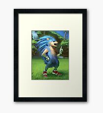 Sonic the Realhog Framed Print