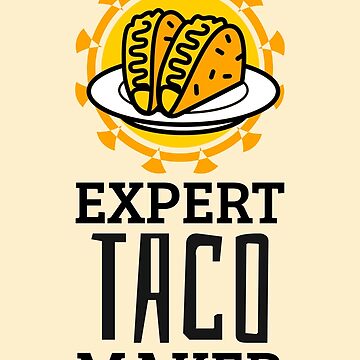 Expert Taco Maker Home Chef Funny Cartoon Meme Apron for Sale by javes93