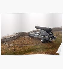 Cannon in the fog. Poster