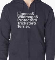 Tortall heroines: Titles Zipped Hoodie