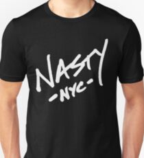 ONE WORD: Nasty - Oversized White Thick Script Tee Unisex T-Shirt