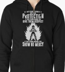 No mercy vegeta Zipped Hoodie