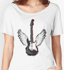 Winged Guitar Women's Relaxed Fit T-Shirt