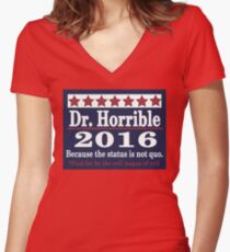 Vote dr. horrible 2016 Women's Fitted V-Neck T-Shirt