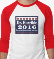 Vote dr. horrible 2016 Men's Baseball ¾ T-Shirt
