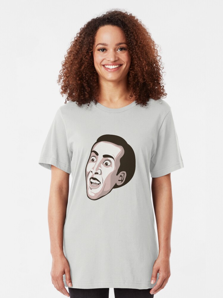 Alternate view of Nicolas Cage - Faces Of Awesome Slim Fit T-Shirt