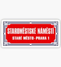 Staromestské NámestÃ, Prague Street Sign, Czech Republic. Sticker