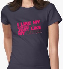 I Like My Coffee Black Just Like My Metal Women's Fitted T-Shirt