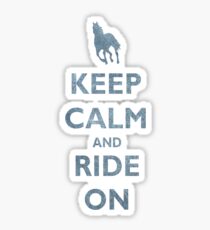 Keep Calm and Ride On Horseback Riding Sticker
