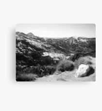 Mountain View in Black and White Canvas Print