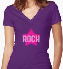 Rock Star Women's Fitted V-Neck T-Shirt