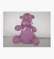 Pink Hippo Calf Photographic Print