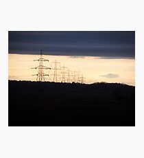 Horizon and the National grid Photographic Print