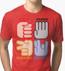 Rock Paper Scissors Shocker Tri-blend T-Shirt