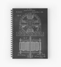 Tesla Coil Patent Art Spiral Notebook