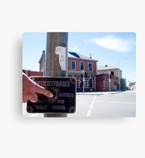 instructions for pedestrians Canvas Print