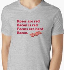 Roses Are Red, Bacon. Men's V-Neck T-Shirt