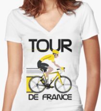 Tour De France Women's Fitted V-Neck T-Shirt