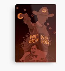The Walking Dead Satirical Fan Art - Rick Metal Print