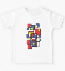 An abstract of squares - shadow Kids Tee