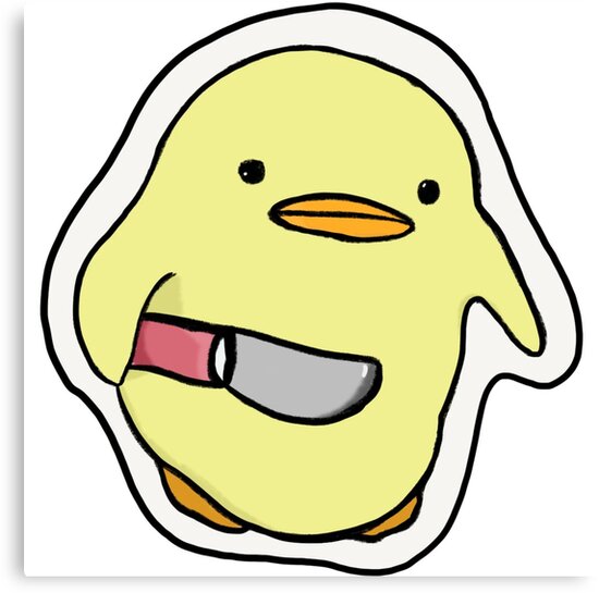 "Knife Duck" Canvas Print by memebox Redbubble