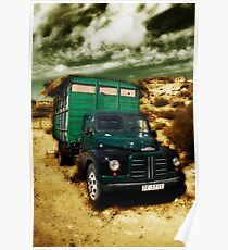 vintage lorry Poster