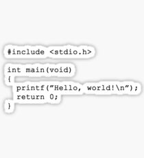C - "Hello, World!" Sticker