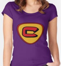 cow and chicken super cow Women's Fitted Scoop T-Shirt