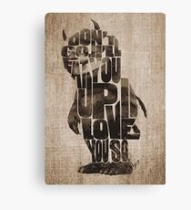 Where The Wild Things Are Typography Canvas Print