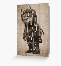 Where The Wild Things Are Typography Greeting Card