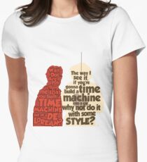 Back to the Future: A Time Machine out of a DeLorean Women's Fitted T-Shirt