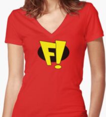 freakazoid logo Women's Fitted V-Neck T-Shirt