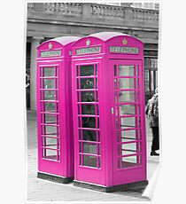 Pink Telephone Box Poster