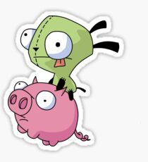 Gir Riding Pig Sticker