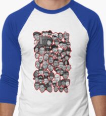 old school hip hop legends collage art Men's Baseball ¾ T-Shirt