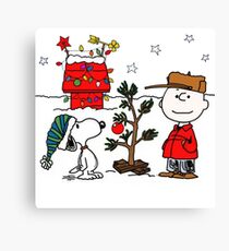 Snoopy and Charlie Brown Canvas Print