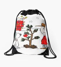 Snoopy and Charlie Brown Drawstring Bag