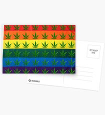 pot pride flag Postcards