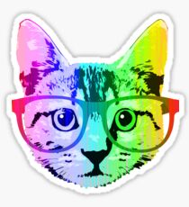 Funny Rainbow Cat Sticker