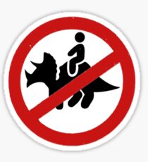 No Dinosaurs Sticker